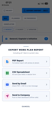 CaptAlyze Work&Inspection Tool screenshot