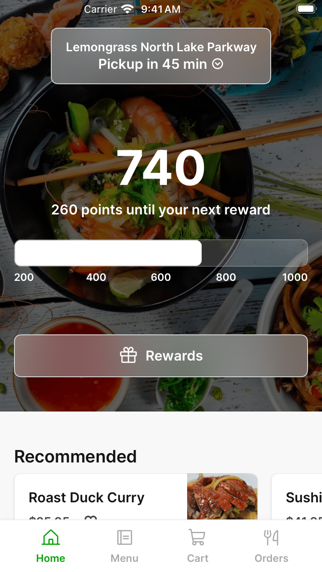 Lemongrass Thai To Go iPhone screenshot 1 - Food & Drink app