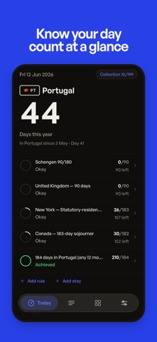 Countly – Country Days Tracker Screenshot 2 of 9