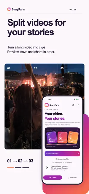 StoryParts: Video Splitter screenshot 1