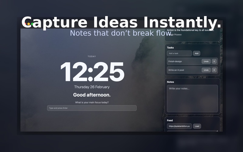 1thing: Focus Dashboard screenshot