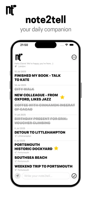 note2tell – Notes for later 截图