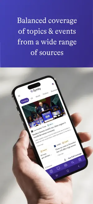 Symby: Balanced News Feed screenshot 1