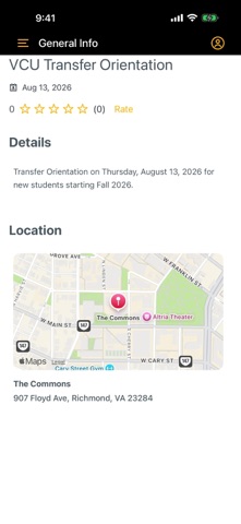 VCU Guidebook iPhone screenshot