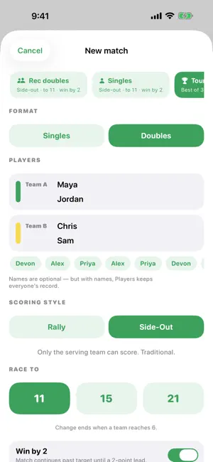 Kitchen — Pickleball Score screenshot 2