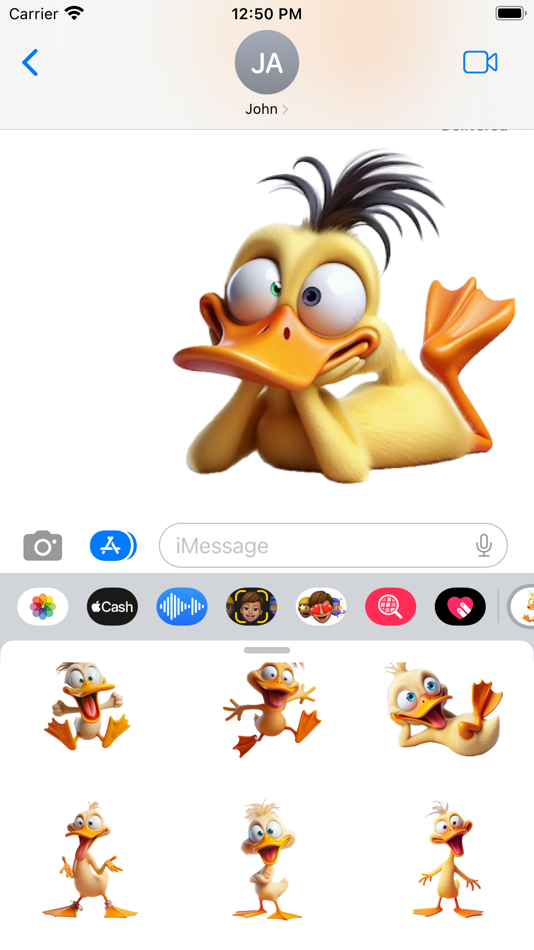 #6. Goofy Duckling Stickers (iOS) Podle: Paul Scott