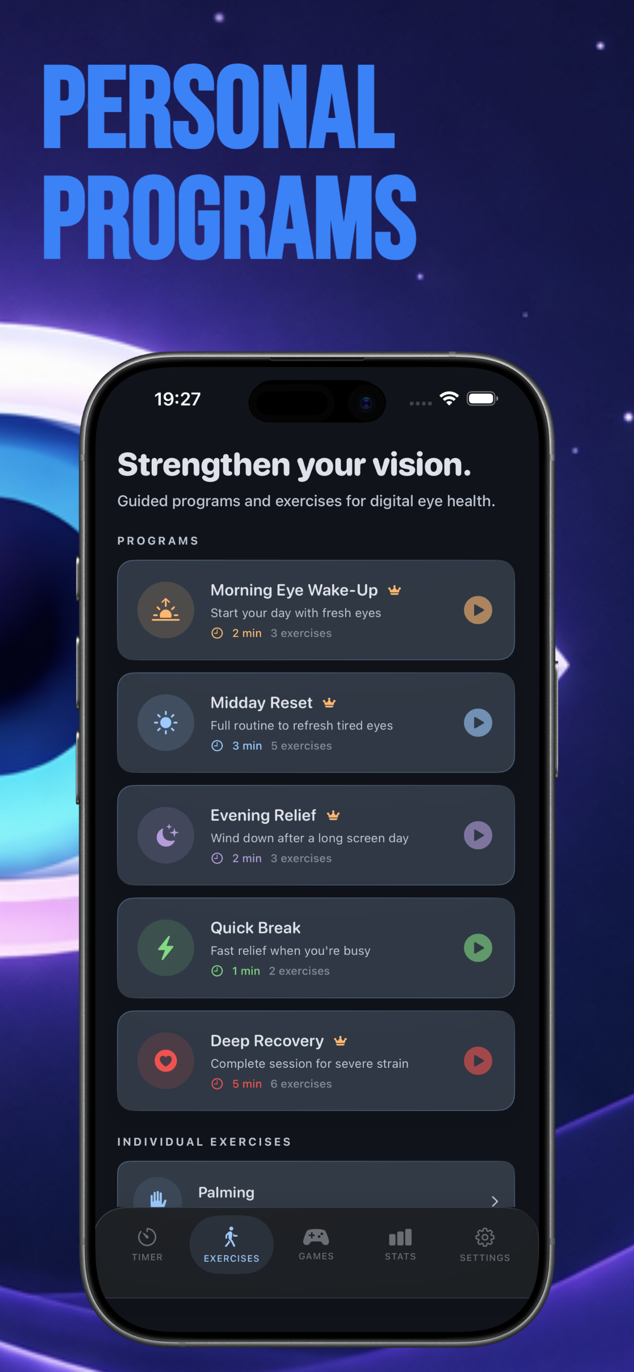 Eye Yoga - 20 20 20 Rule Timer