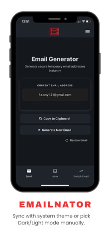 Emailnator - Temp Mail iPhone screenshot