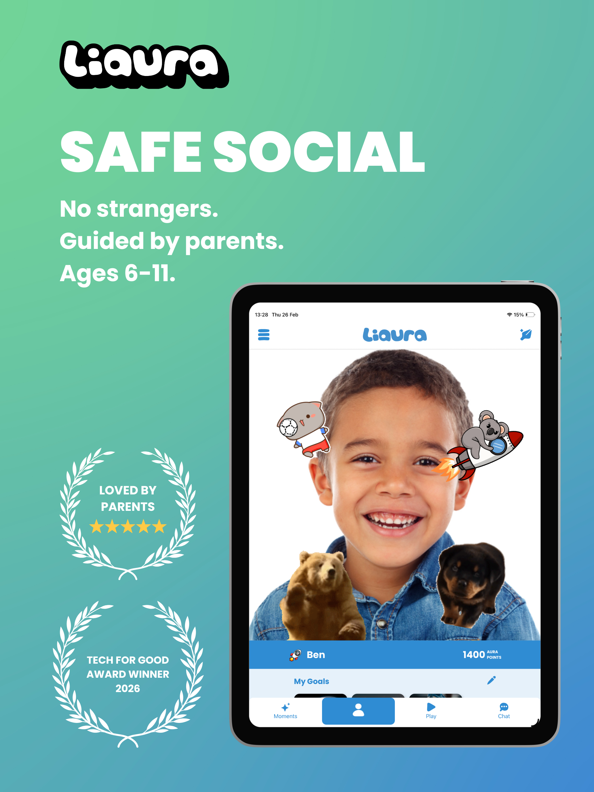 Liaura: Kinder Learning & Chat