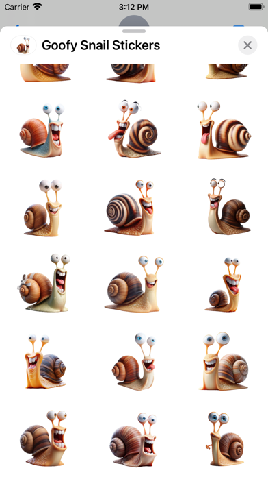 Screenshot #3 pour Goofy Snail Stickers