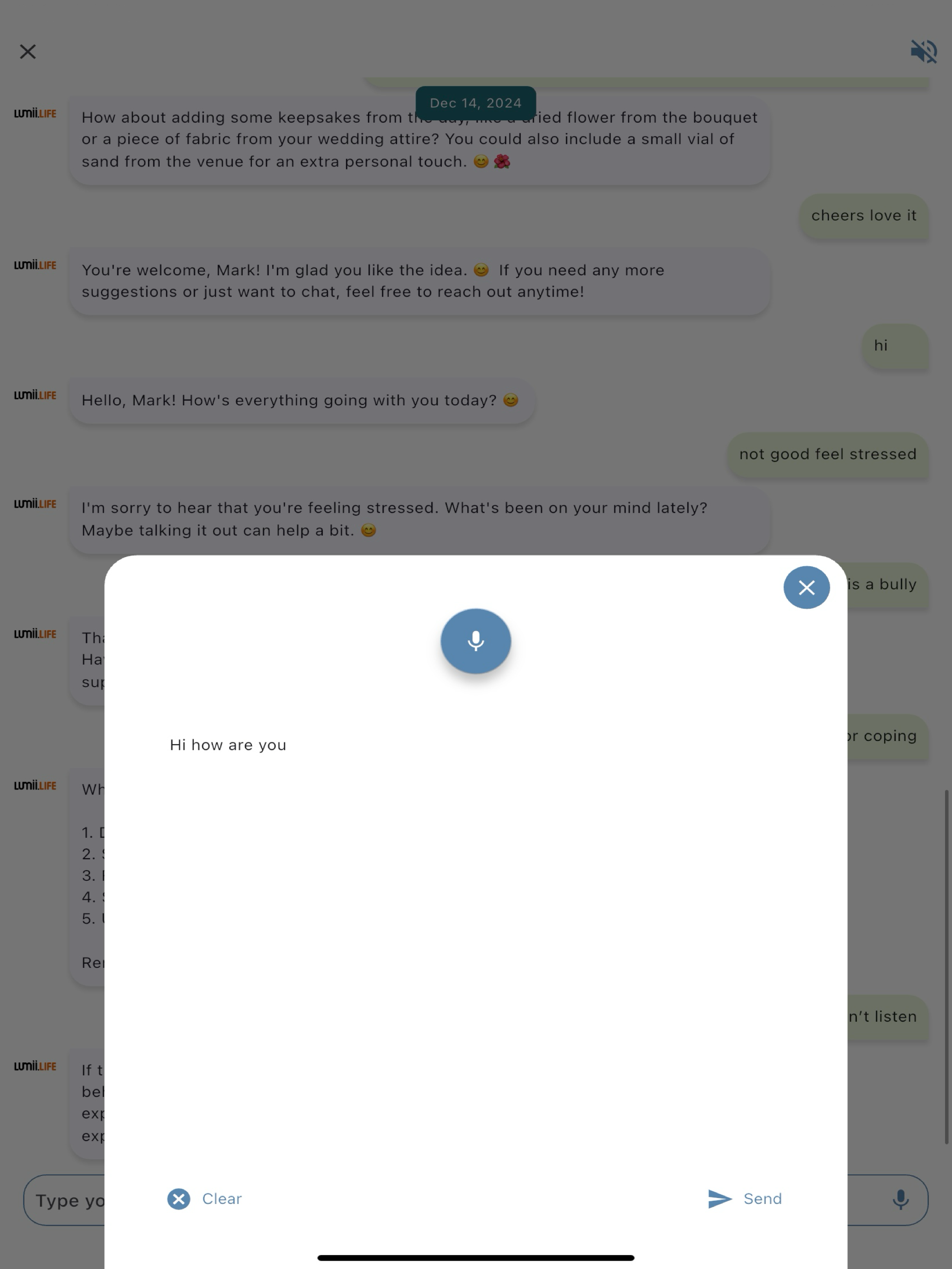 Lumii.life – AI Wellbeing App