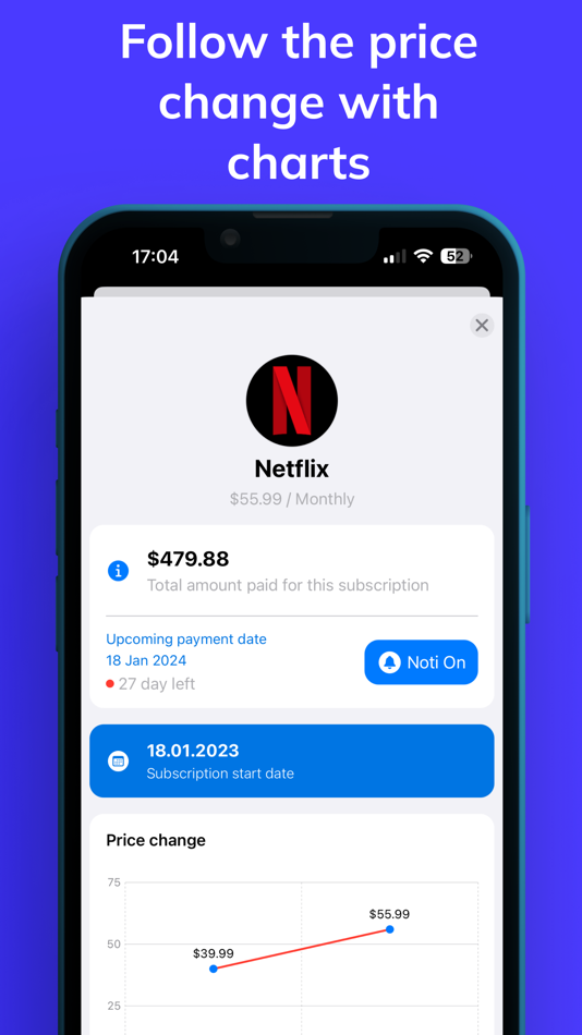 #2. Subscription & Budget Tracker (iOS) Podle: Emre Cakir