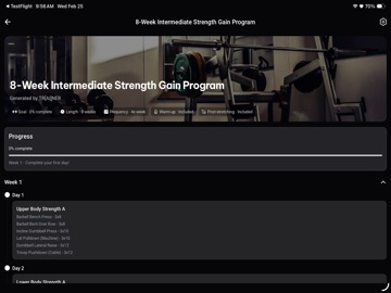 Element 26 Tr[Ai]ner Workout iPad screenshot