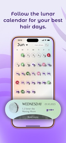 Lunar Haircut Calendar:AW screenshot