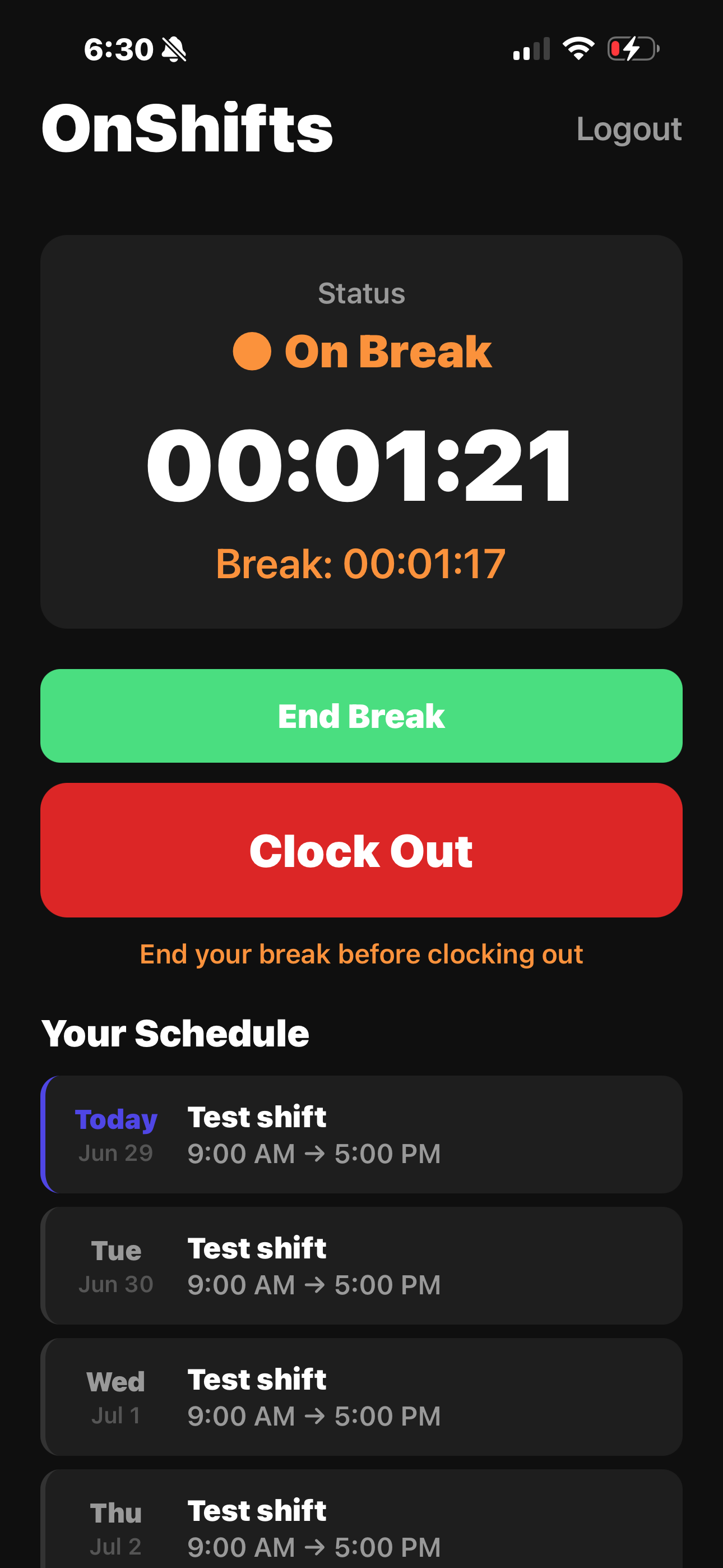 OnShifts screenshot 3