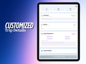 ReadyPack -AI Travel Checklist iPad screenshot