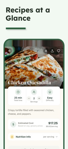 Cooked - Meal Planner screenshot