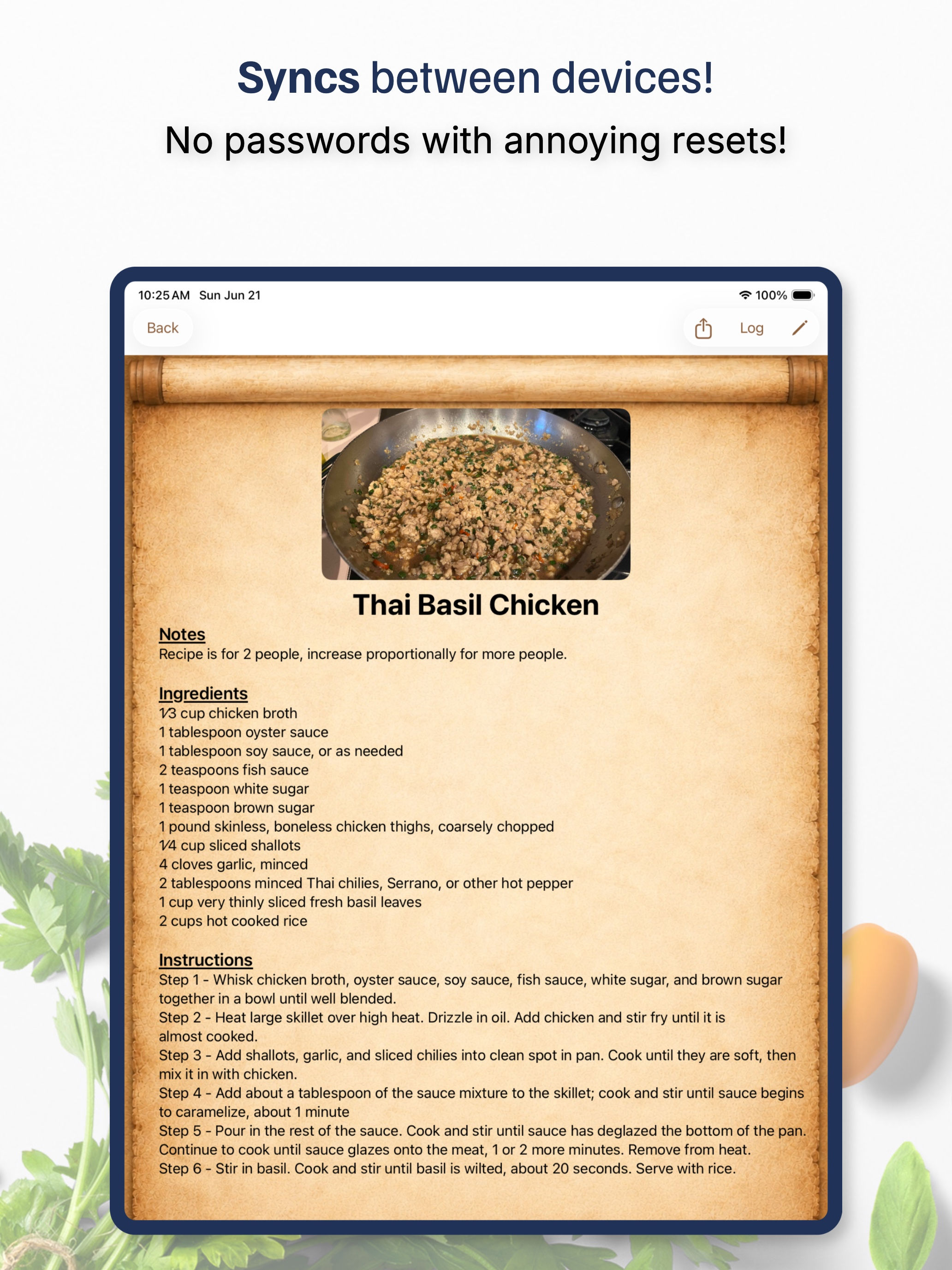 Recipe Chest & Log