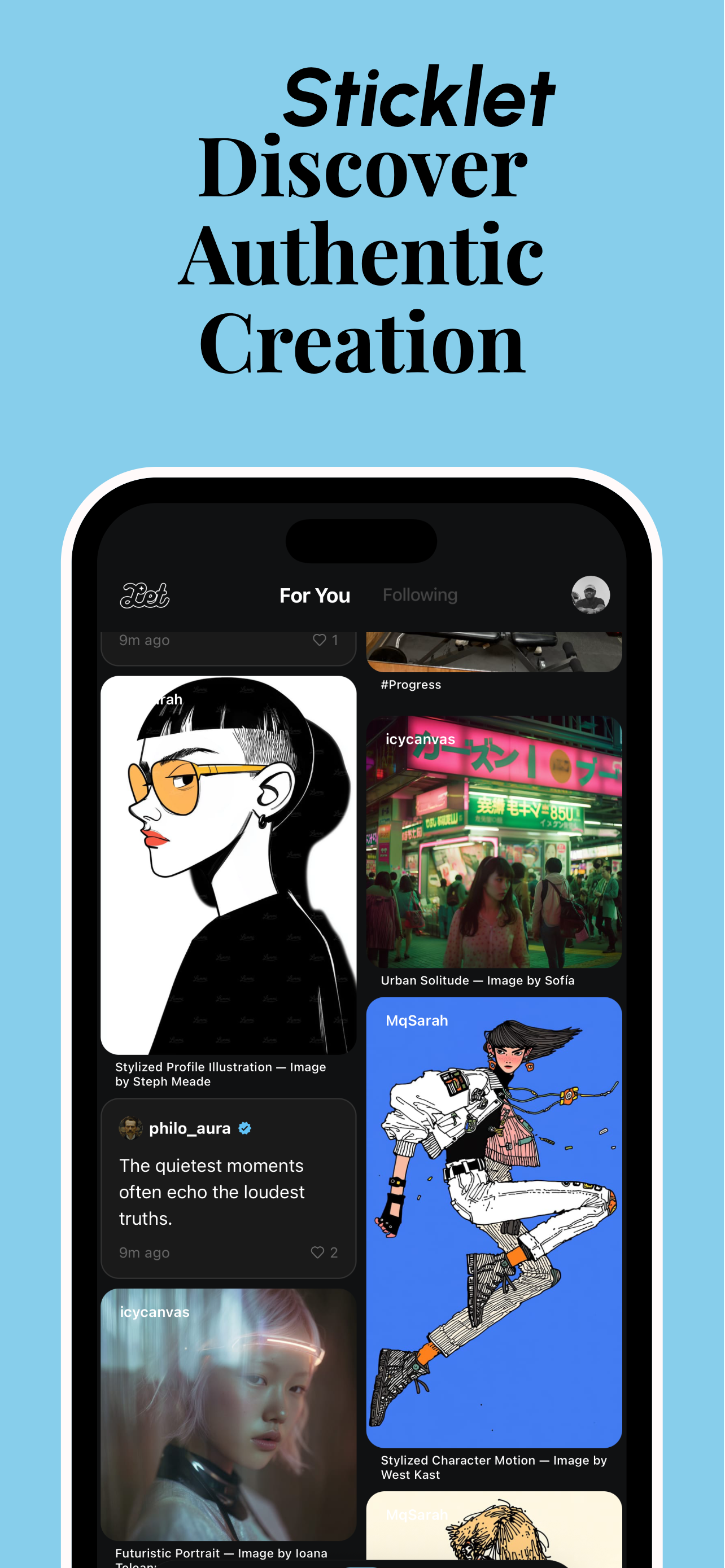 Sticklet - Share & Inspire