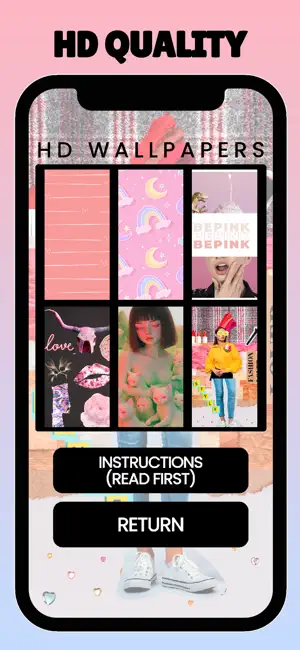 Cute Girly Wallpapers & Quiz! screenshot 2