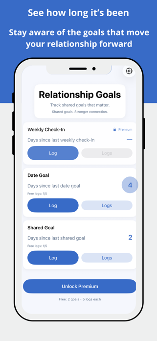 Relationship Goals Tracker Screenshot 1 of 5
