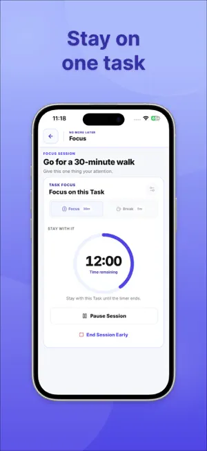 No More Later - Focus Tracker screenshot 3