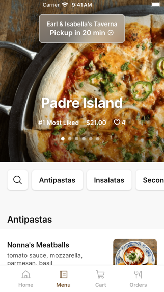 Earl & Isabella's Taverna iPhone screenshot 2 - Food & Drink app