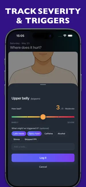 Reflux Body Log screenshot 2
