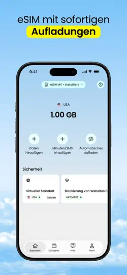 Screenshot von Saily: ESIM Mit Telefonnummer auf dem iPhone 5