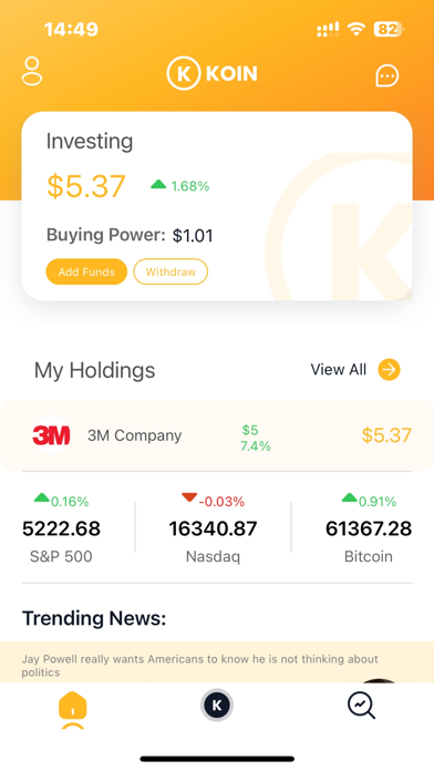 Koin: AI Investing Screenshot