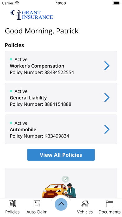 Grant Insurance Screenshot