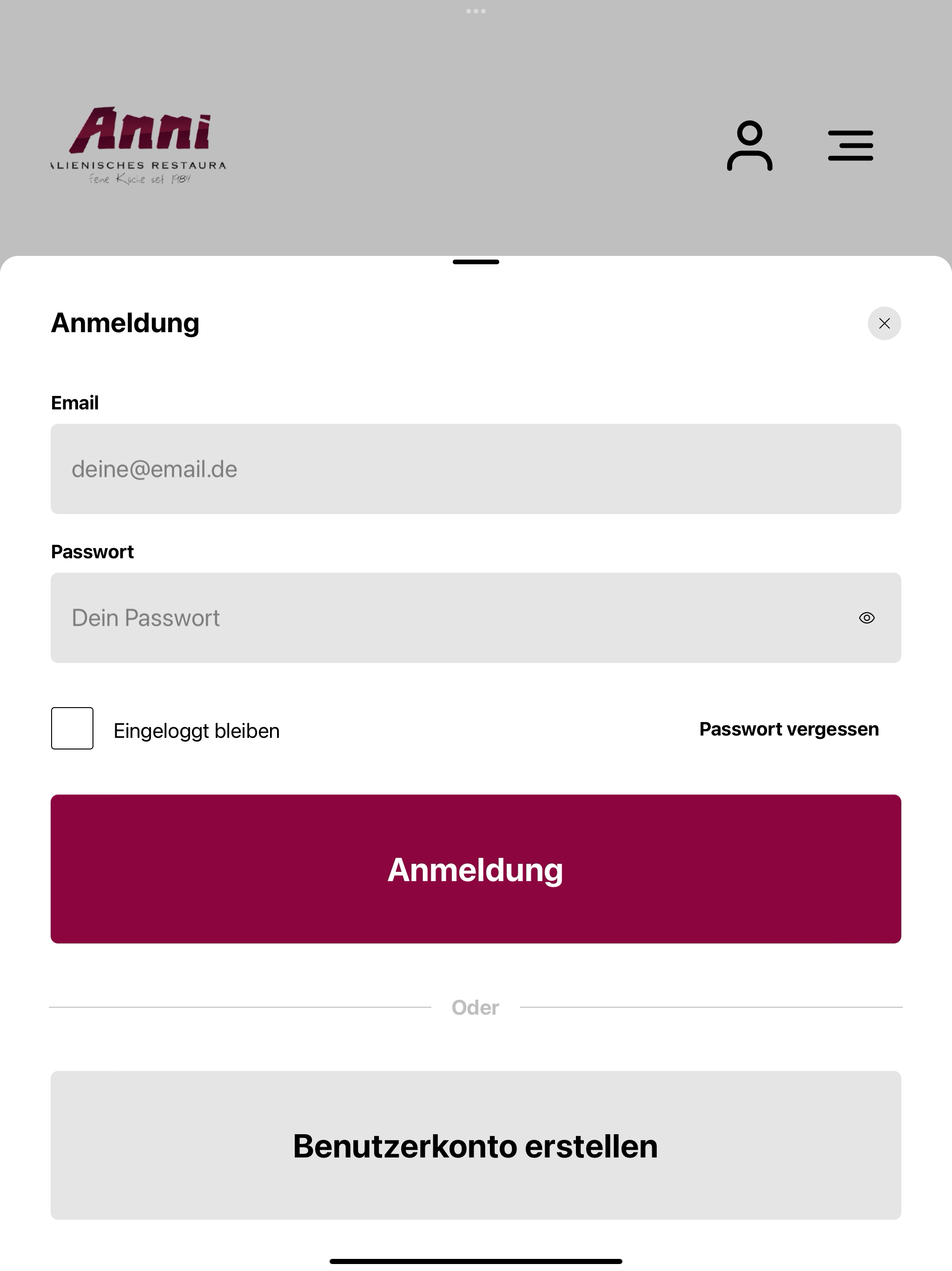 Restaurant Anni Lieferservice