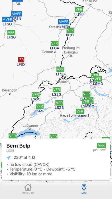 Aviation weather - METAR & TAF Screenshot