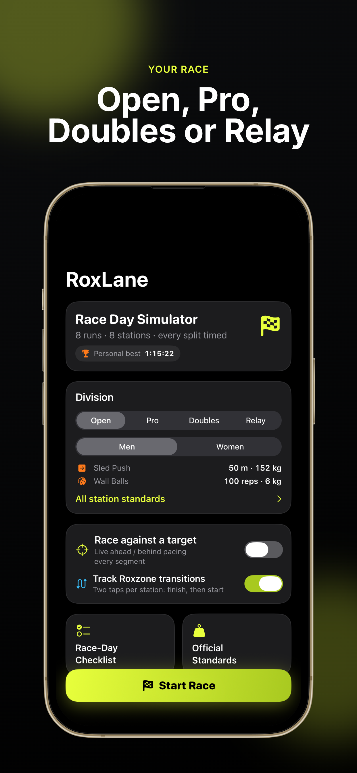 Hyrox Race Tracker: RoxLane screenshot 10