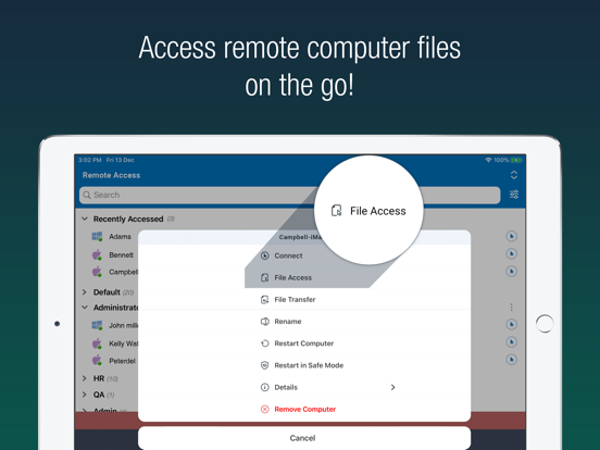 RemotePC Remote Desktop iPad screenshot 5 - Productivity app