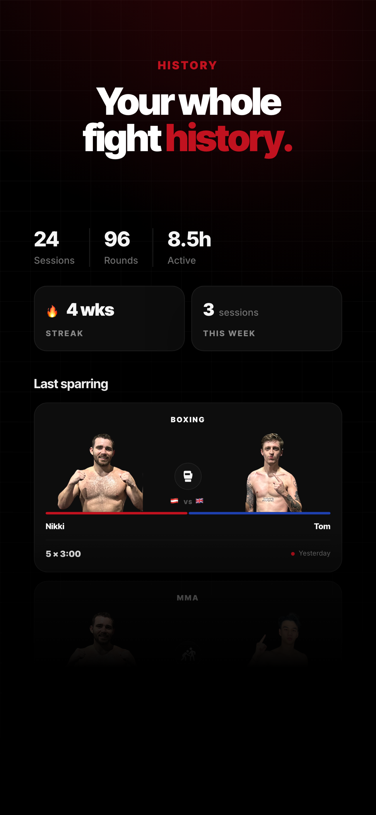 Sparring Record screenshot 4