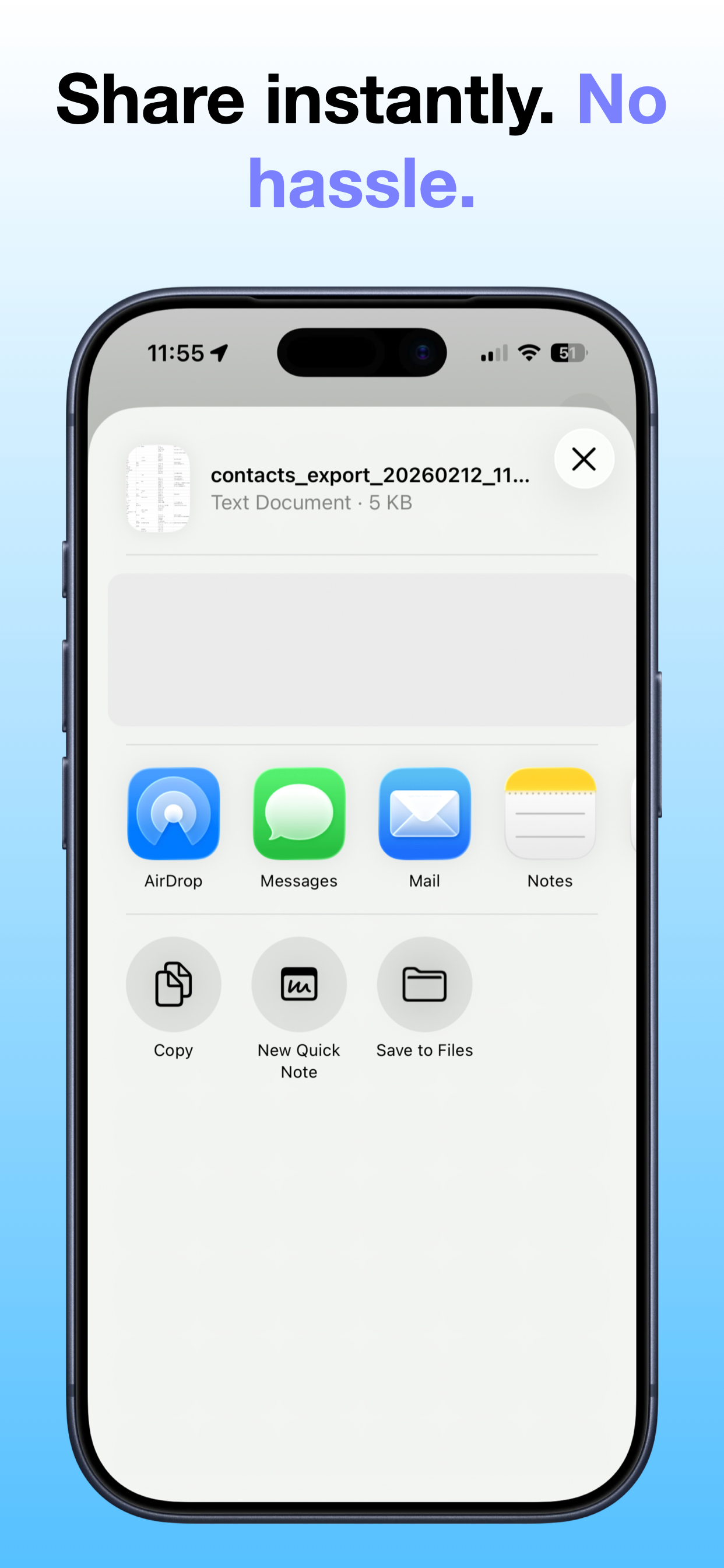 Export Contacts - CSV & VCF screenshot 5