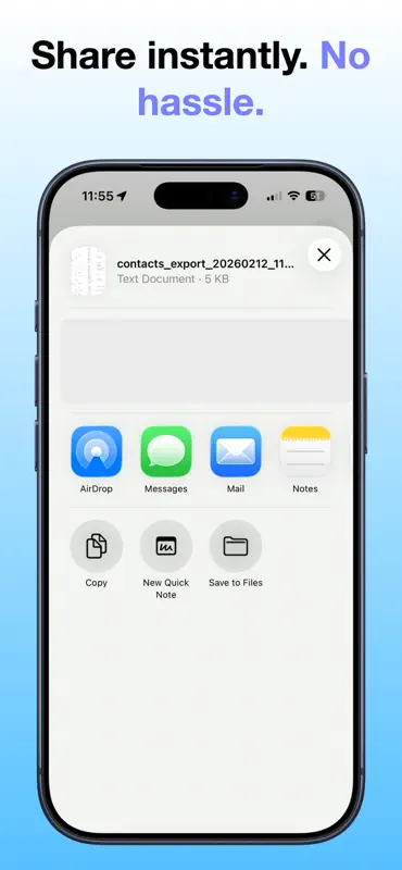 Export Contacts - CSV & VCF screenshot 5 of 5