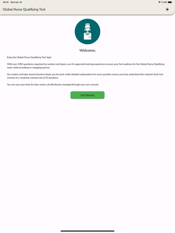 Global Nurse Qualifying Test iPad screenshot