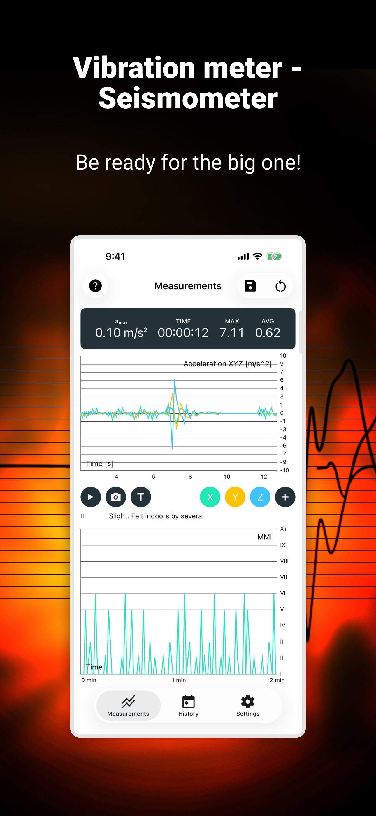 Vibration meter - Seismometer