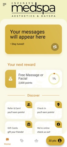 Infinity Medspa Rewards iPhone screenshot