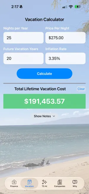 Timeshare Calculators with AI screenshot 3