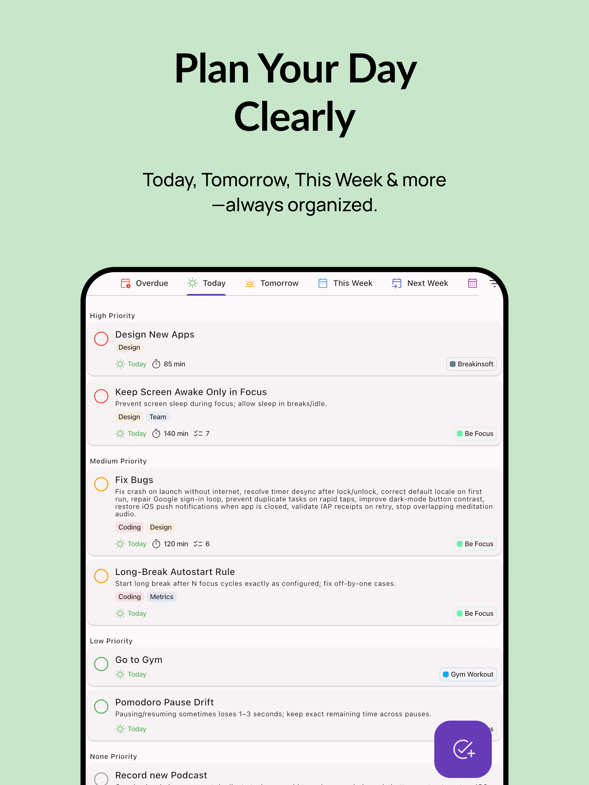 BeFocus: Task & Pomodoro Timer