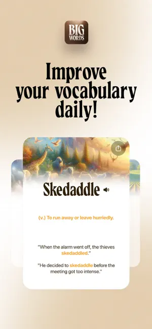 Big Words - Daily vocabulary screenshot 1