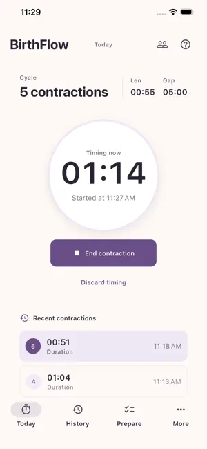 BirthFlow: Contraction Timer screenshot 2
