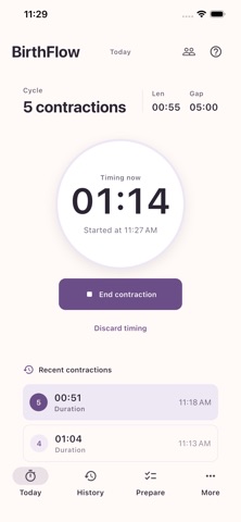 BirthFlow: Contraction Timer Screenshot 2 of 2