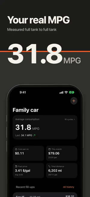 Tacca: Fuel Log & MPG screenshot 1