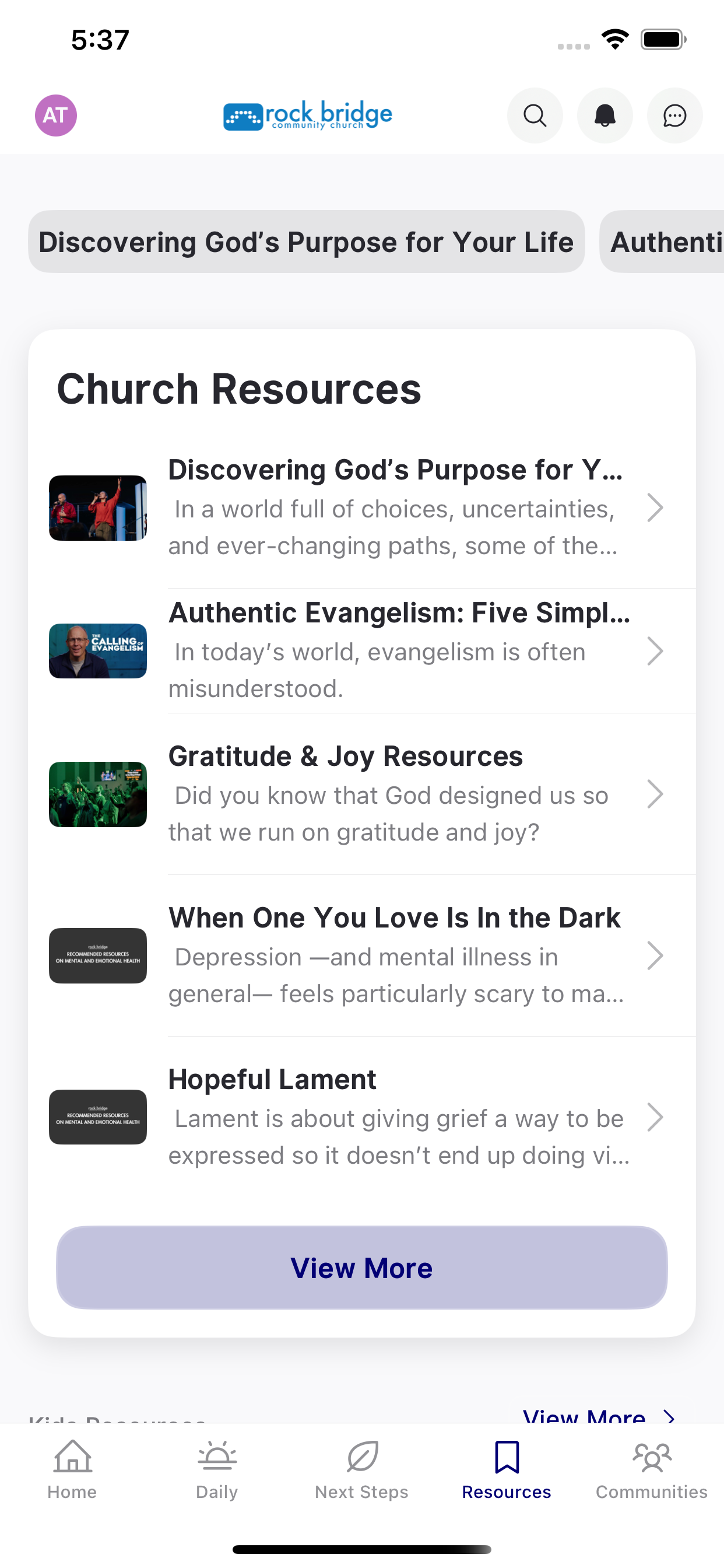 Rock Bridge Church App