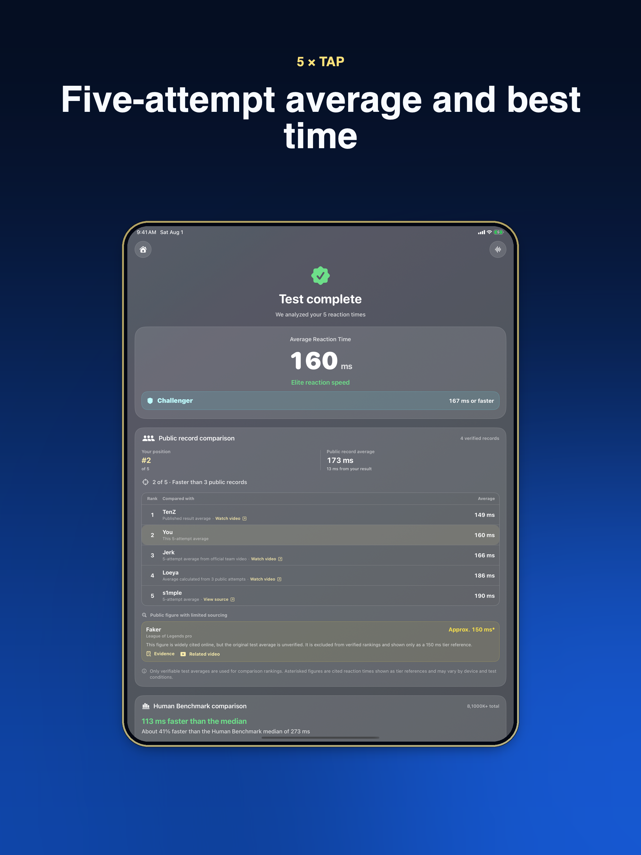 ReactionSpeed: Reflex Test screenshot 9