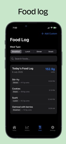 Blood Sugar Tracker - Gluco iPhone screenshot